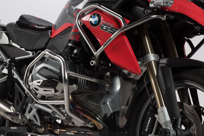 SW-MOTECH Protecciones laterales de motor Acero inoxidable. BMW R 1200 GS (12-18).