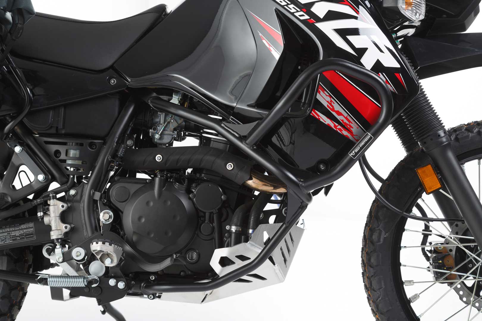 SW-MOTECH Protecciones laterales de motor Negro. Kawasaki KLR 650 (08-18).