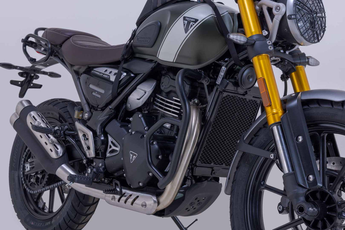 SW-MOTECH Protecciones laterales de motor Negro. Triumph Speed 400/Scrambler 400 X (23-).