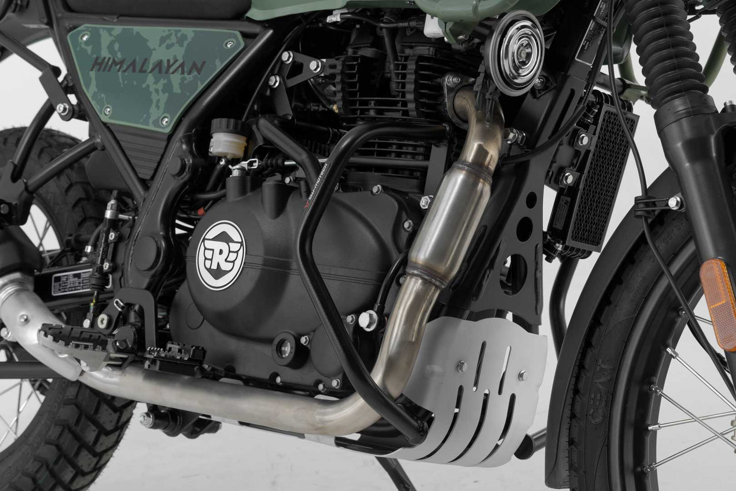 SW-MOTECH Protecciones laterales de motor Negro. Royal Enfield Himalayan (18-).