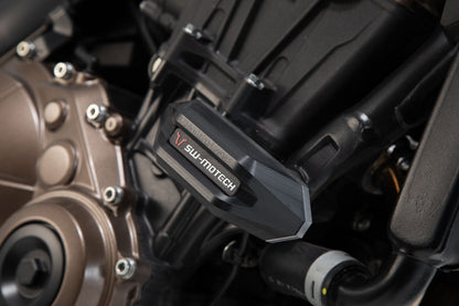 SW-MOTECH Kit de topes anticaidas Negro. Honda CB650R (18-23).