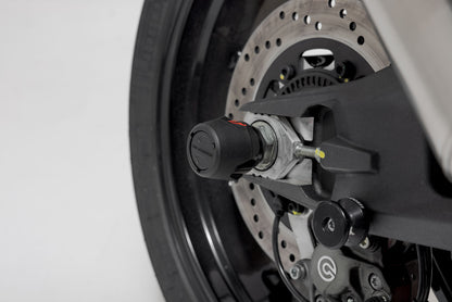 SW-MOTECH Kit de topes anticaidas para el eje trasero Negro. Modelos Ducati / KTM / CFMoto / Husqvarna.
