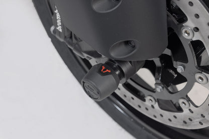 SW-MOTECH Kit de topes anticaidas para el eje delantero Negro. Modelos KTM Husqvarna Norden 901.