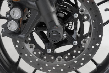 SW-MOTECH Kit de topes anticaidas para el eje delantero Negro. Yamaha MT-09/SP XSR900 XT1200Z.