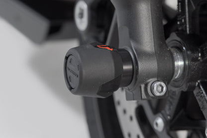 SW-MOTECH Kit de topes anticaidas para el eje delantero Negro. Yamaha MT-09/SP XSR900 XT1200Z.