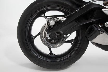 SW-MOTECH Kit de topes anticaidas para el eje trasero Negro. YZF-R1 (15-) MT-10/SP (16-) Niken (22-).