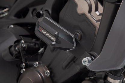SW-MOTECH Kit de topes anticaidas Negro. Yamaha MT-09/Tracer XSR900/Abarth.