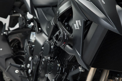 SW-MOTECH Kit de topes anticaidas Negro. Yamaha MT-03 (16-)/Suzuki GSX-S750 (17-).