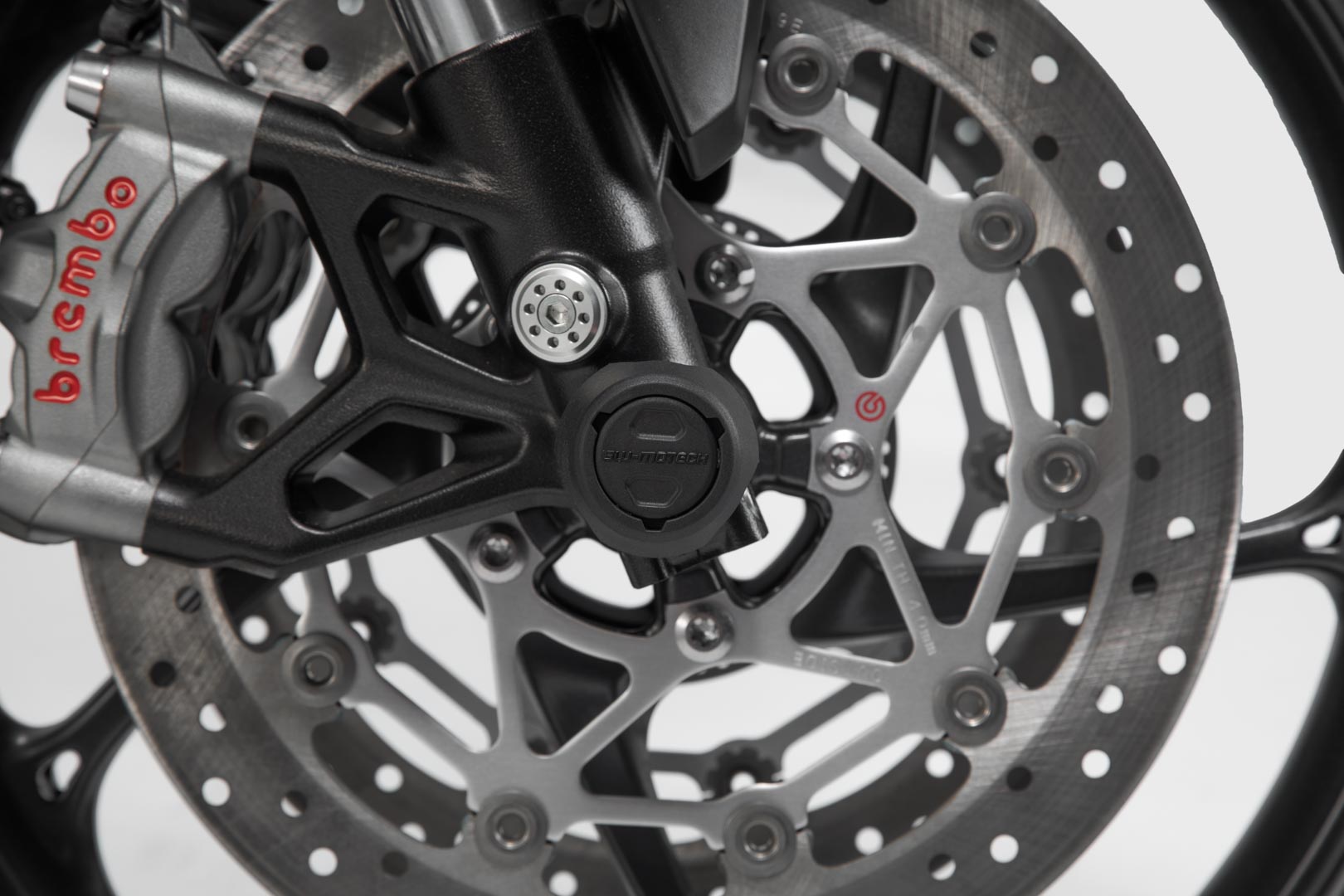 SW-MOTECH Kit de topes anticaidas para el eje delantero Negro. Modelos BMW Aprilia RS 457.