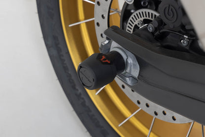 SW-MOTECH Kit de topes anticaidas para el eje trasero Negro. Modelos BMW Honda CBR1000RR-R.