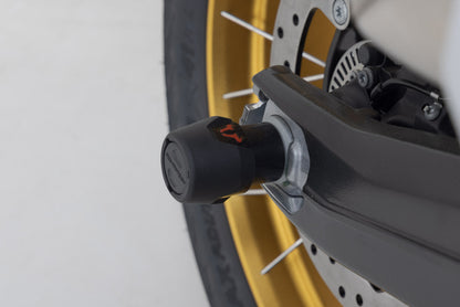 SW-MOTECH Kit de topes anticaidas para el eje trasero Negro. Modelos BMW Honda CBR1000RR-R.