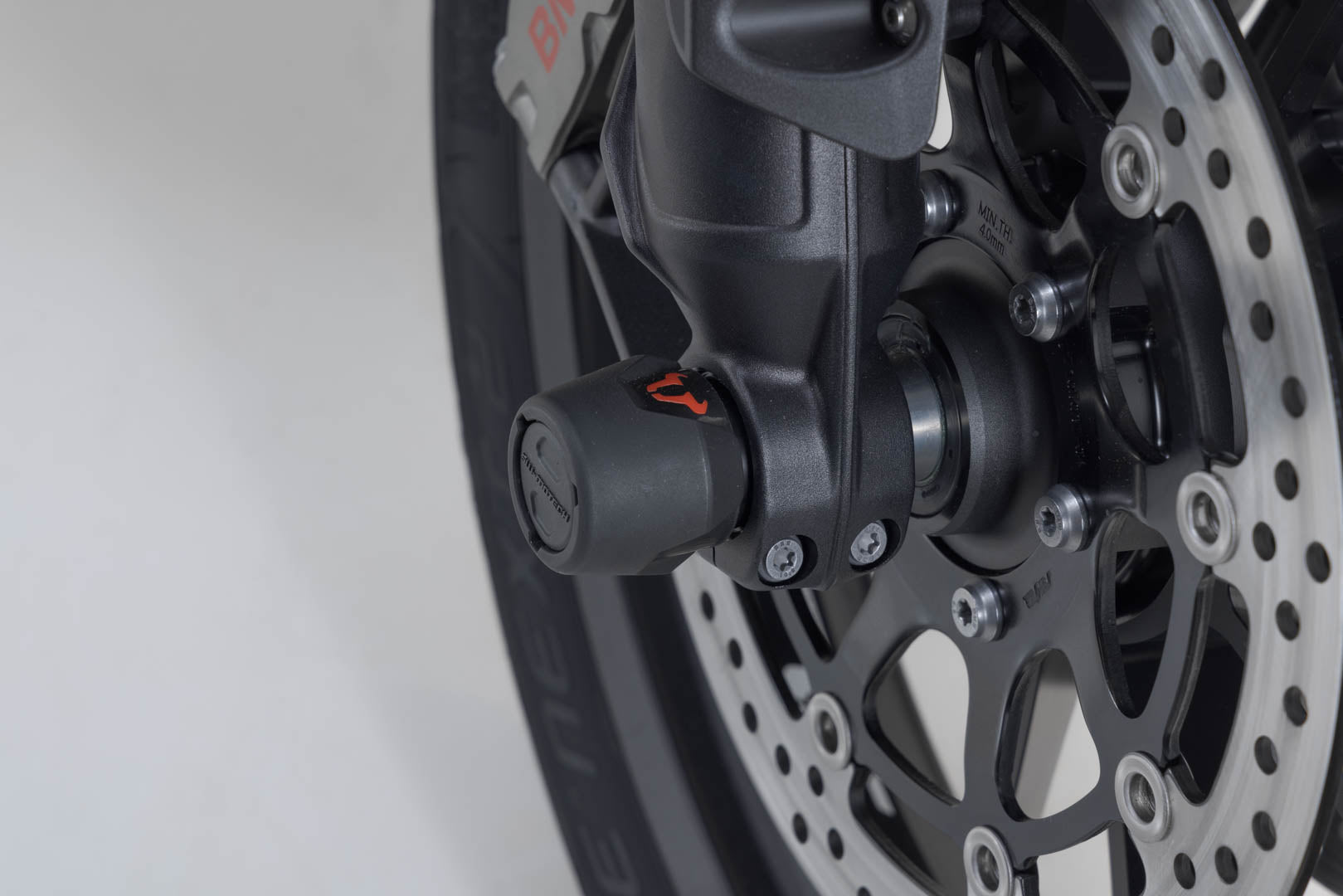 SW-MOTECH Kit de topes anticaidas para el eje delantero Negro. Modelos BMW.