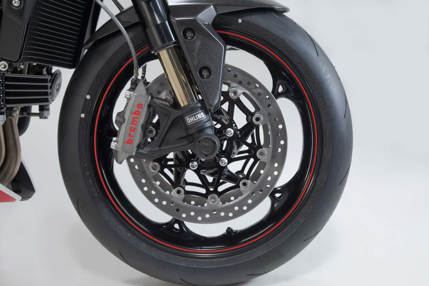 SW-MOTECH Kit de topes anticaidas para el eje delantero Negro. Modelos Triumph Yamaha Royal Enfield.