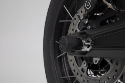 SW-MOTECH Kit de topes anticaidas para el eje trasero Negro. Triumph Tiger 800/ 900 Trident 660.