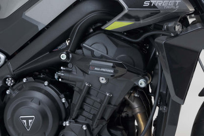 SW-MOTECH Kit de topes anticaidas Negro. Triumph Street Triple (12-) / Rx (15-).