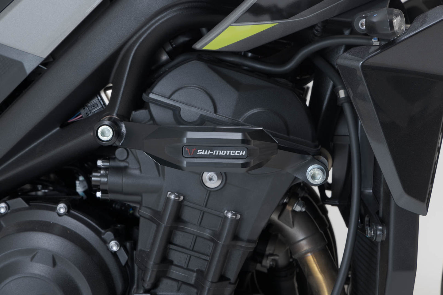 SW-MOTECH Kit de topes anticaidas Negro. Triumph Street Triple (12-) / Rx (15-).