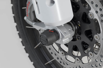 SW-MOTECH Kit de topes anticaidas para el eje delantero Negro. Modelos Ducati.