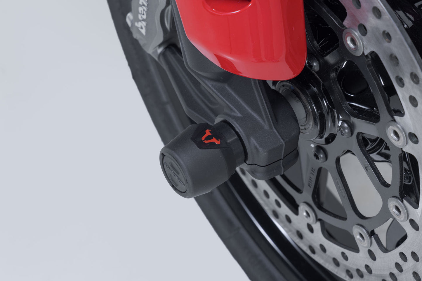 SW-MOTECH Kit de topes anticaidas para el eje delantero Negro. Ducati Multistrada V2 / V2 S (24-).