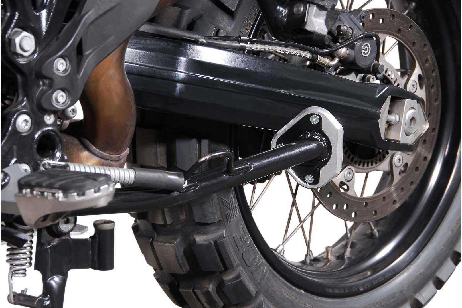 SW-MOTECH Extension para caballete lateral Negro/plateado. BMW F 800 GS/Adv Husqvarna TR650.