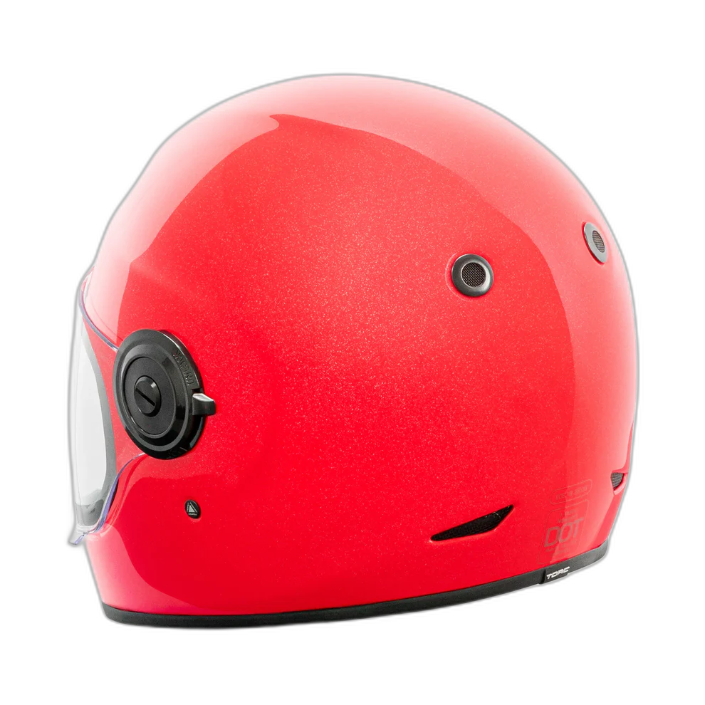 Casco Torc T1 Newport Rojo Metalico