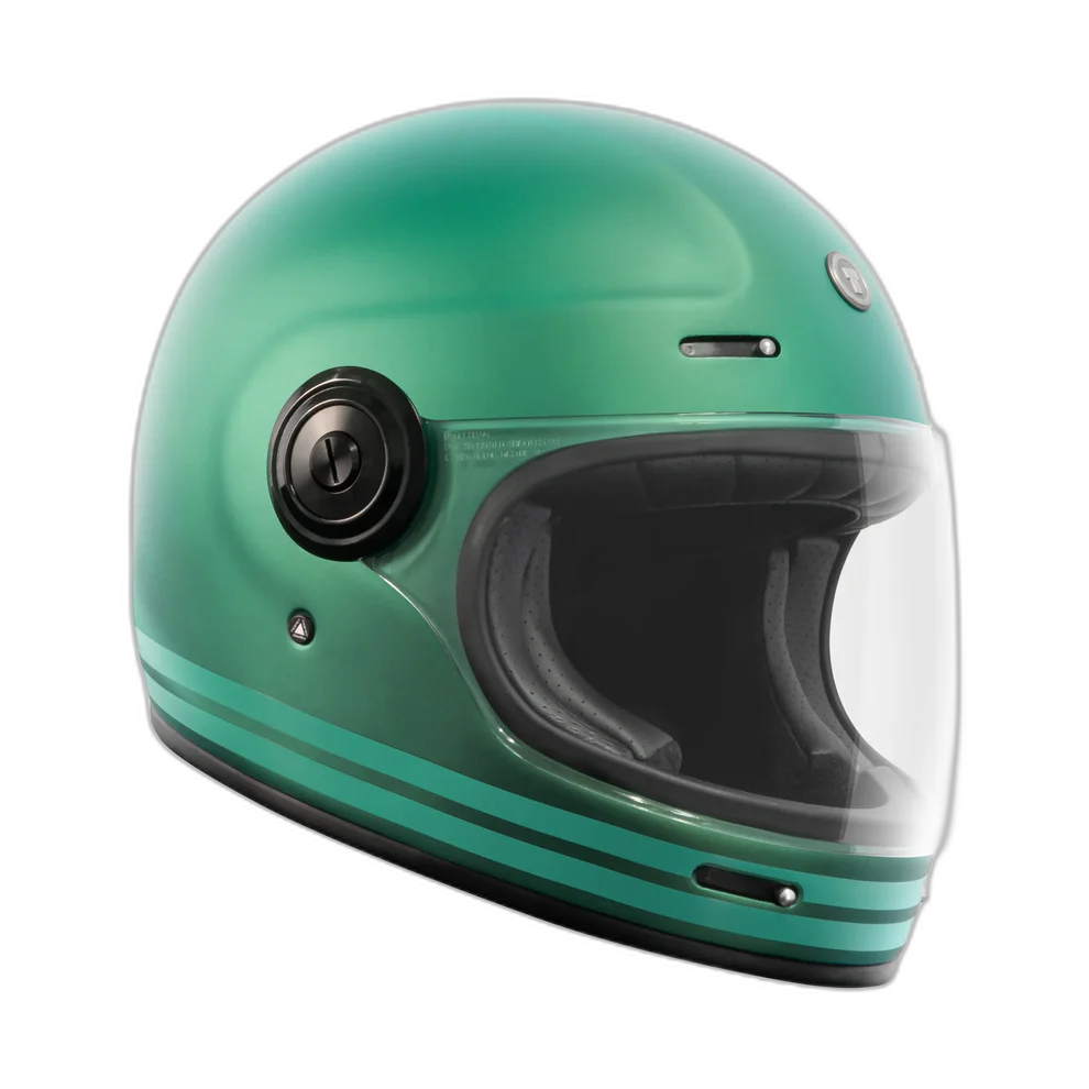 Casco Torc T1 Newport Cali Verde Azulado Iridicente