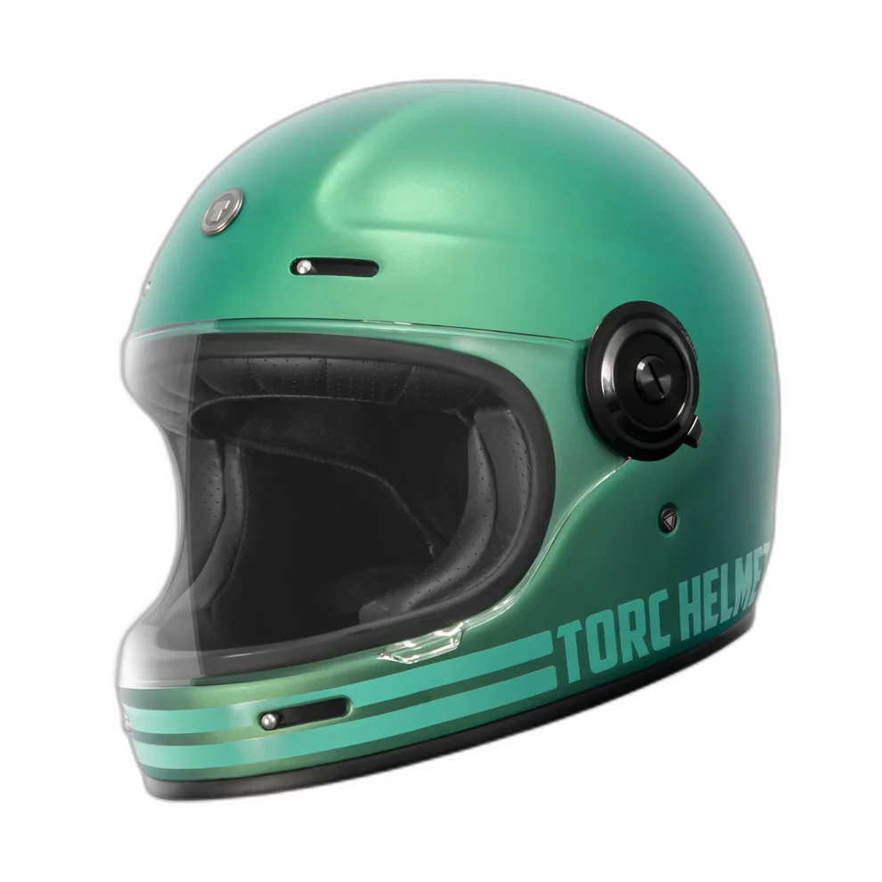 Casco Torc T1 Newport Cali Verde Azulado Iridicente