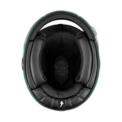 Casco Torc T1 Newport Cali Verde Azulado Iridicente