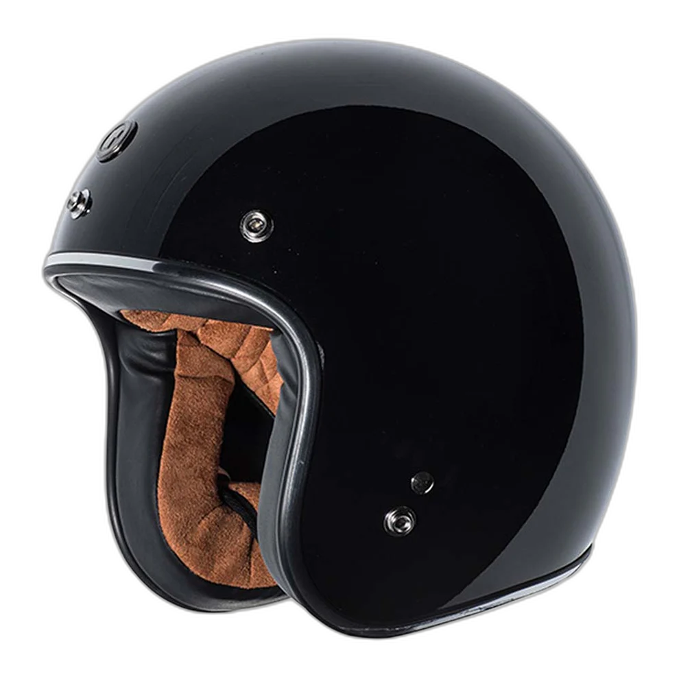Casco Torc 3/4 Del Mar Negro Brillante
