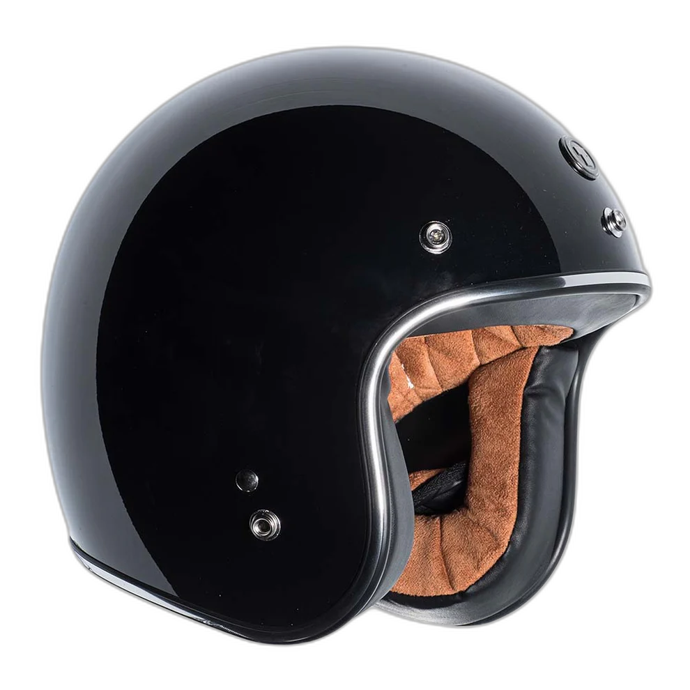 Casco Torc 3/4 Del Mar Negro Brillante
