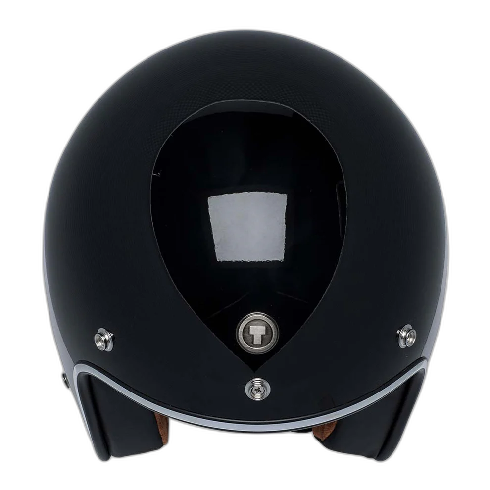 Casco Torc 3/4 Del Mar Negro Brillante