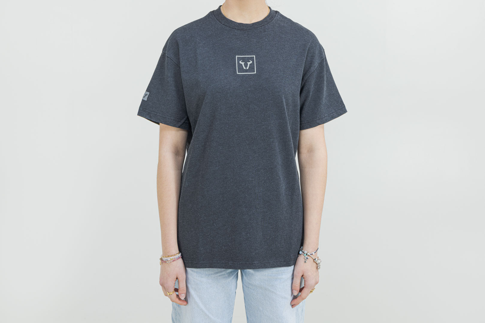 SW-MOTECH Camiseta unisex – Riders Line Gris oscuro. Optic Wash. Unisex. Talla S.