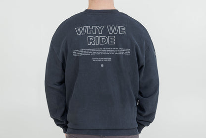 SW-MOTECH Cuello redondo – Riders Line Gris oscuro. Optic Wash. Unisex. Talla S.