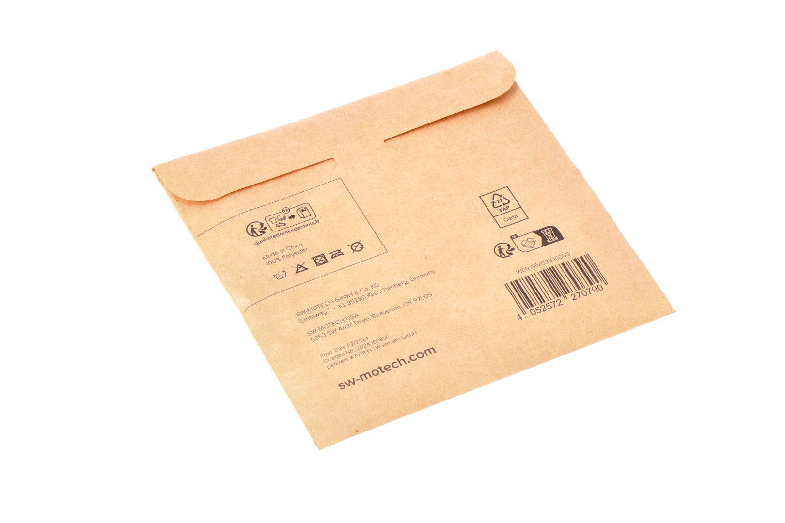 SW-MOTECH Braga de cuello 50 x 25 cm. Negro/gris. Sin costuras.