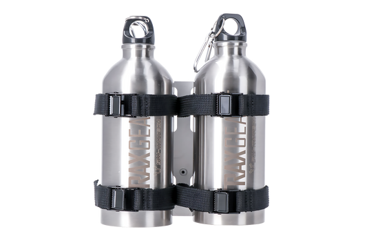 TRAX Kit de botella 2 Plateado. 2 botellas de acero inoxidable 0.6 l.