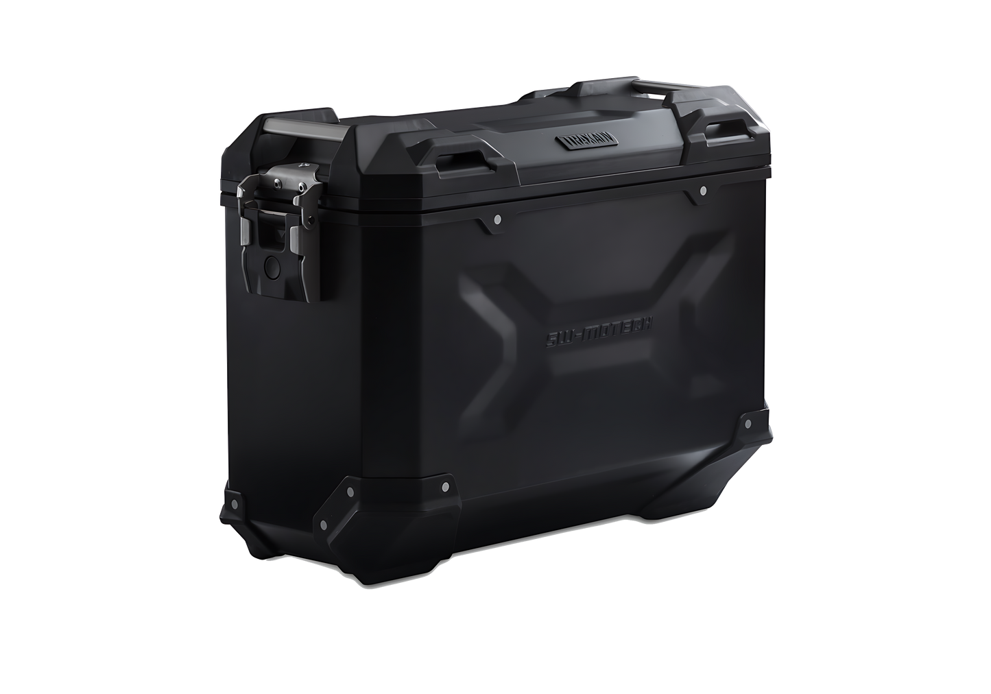 Maleta de aluminio TRAX ADV M 37 l. Izquierda. Negro.