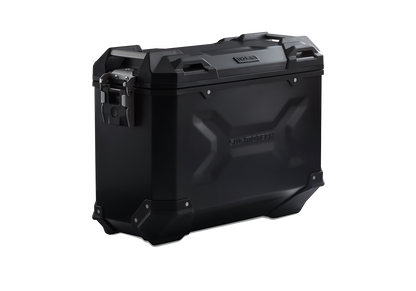 Maleta de aluminio TRAX ADV M 37 l. Izquierda. Negro.