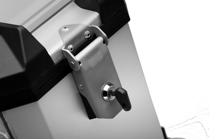 Maleta de aluminio TRAX ADV M 37 l. Izquierda. Negro.