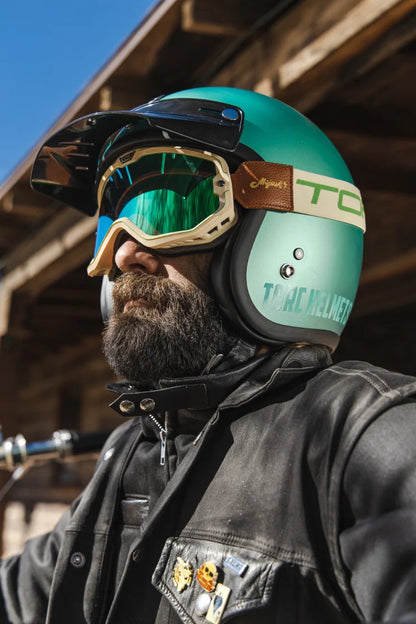 Casco Torc 3/4 Del Mar Verde Iridicente