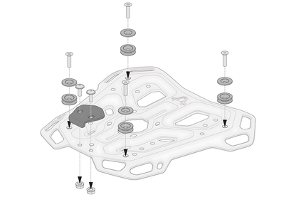 Kit de adaptadores para ADVENTURE-RACK Negro. Para TRAX ADV/ION/EVO.