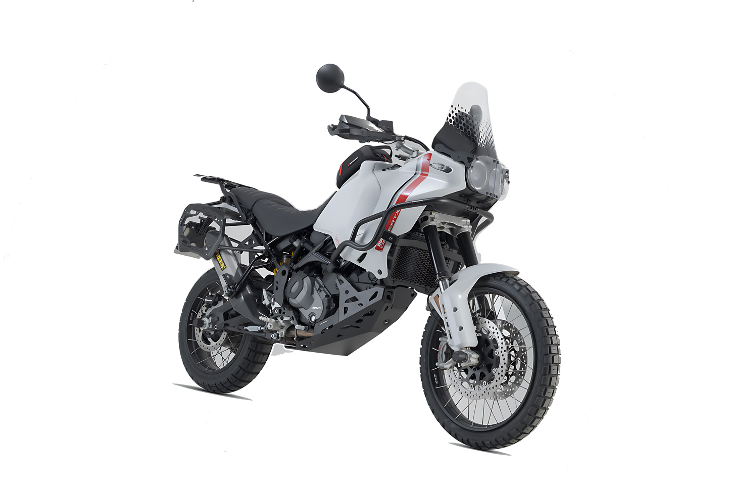 Soporte lateral PRO, modelo de EE. UU. Negro. Ducati DesertX (22-) / Rally (23-).