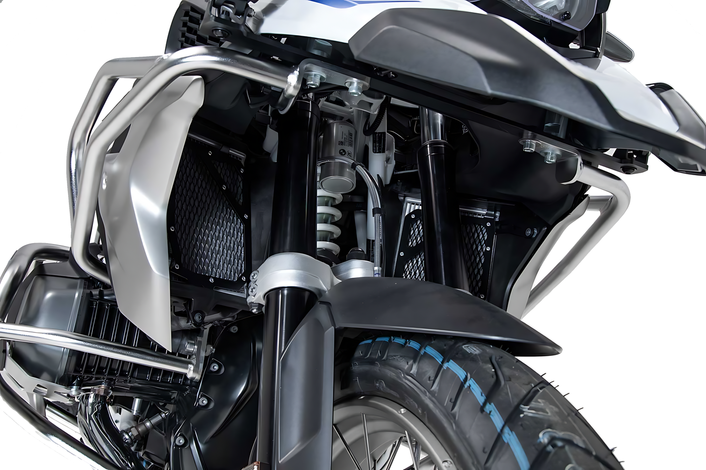 Protector de radiador de aluminio Negro. BMW R 1200 GS (16-18), R 1250 GS (18-).