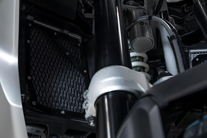 Protector de radiador de aluminio Negro. BMW R 1200 GS (16-18), R 1250 GS (18-).