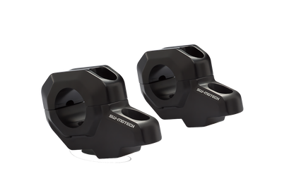 Acercador de manillar Ø 28 mm H = 30 mm. Colocación de 22 mm. Negro.