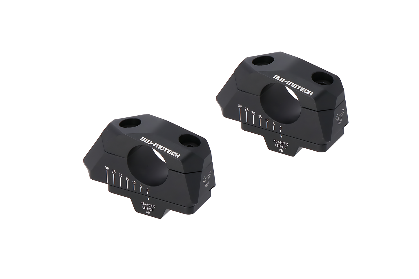 Acercador de manillar variable para Ø28 H=28mm. Colocación de 5/10/15/20/25/30 mm. Negro