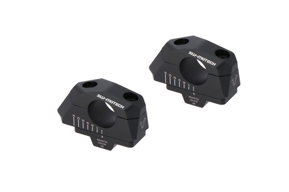 Acercador de manillar variable para Ø28 H=28mm. Colocación de 5/10/15/20/25/30 mm. Negro