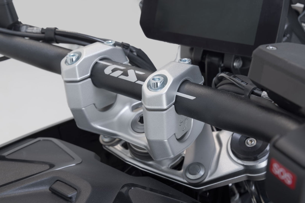 Elevador de manillar H=30 mm. Plateado. BMW R 1300 GS (23-)/Adv (24-).