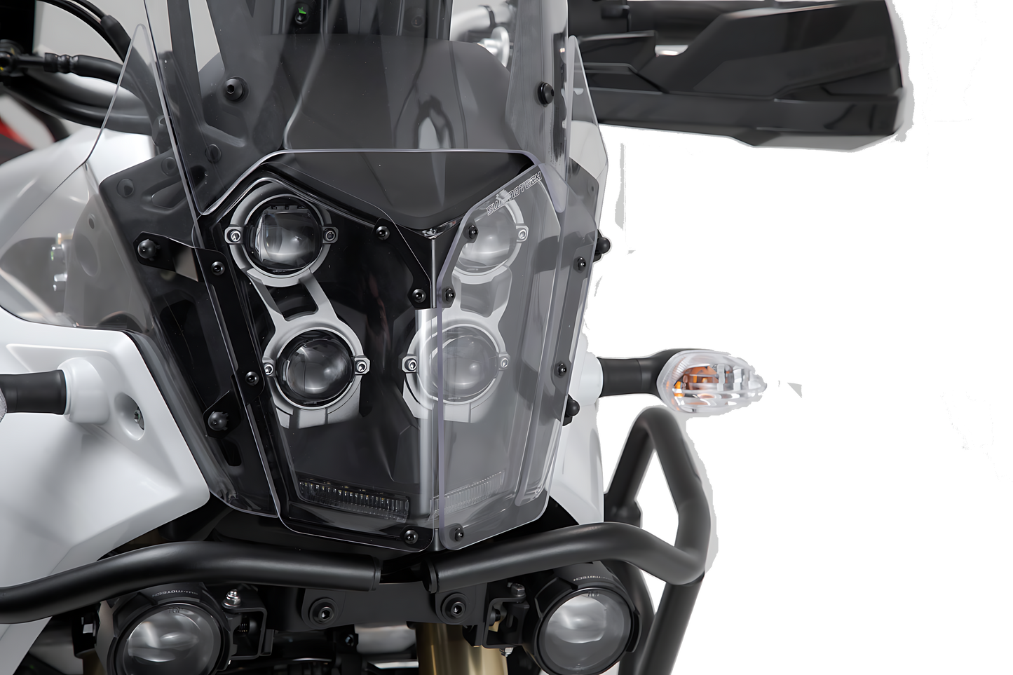 Protector de luces delanteras Soporte con panel de PVC. Yamaha Ténéré 700 (19-).