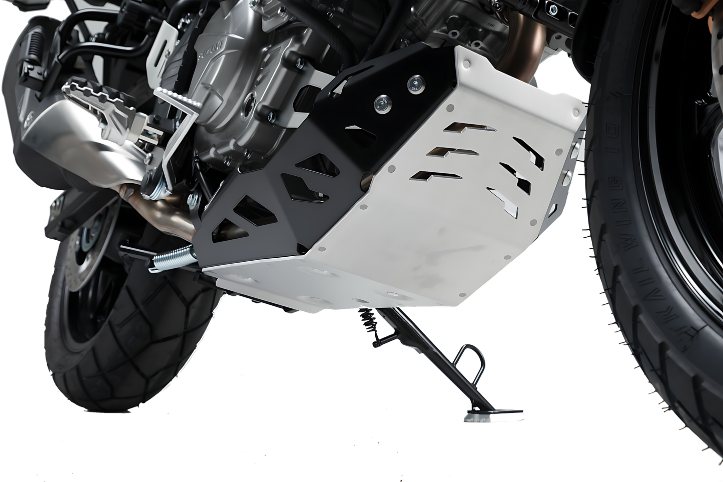 Protector de motor Negro/plateado. Suzuki DL650 (11-) / XT (15-).