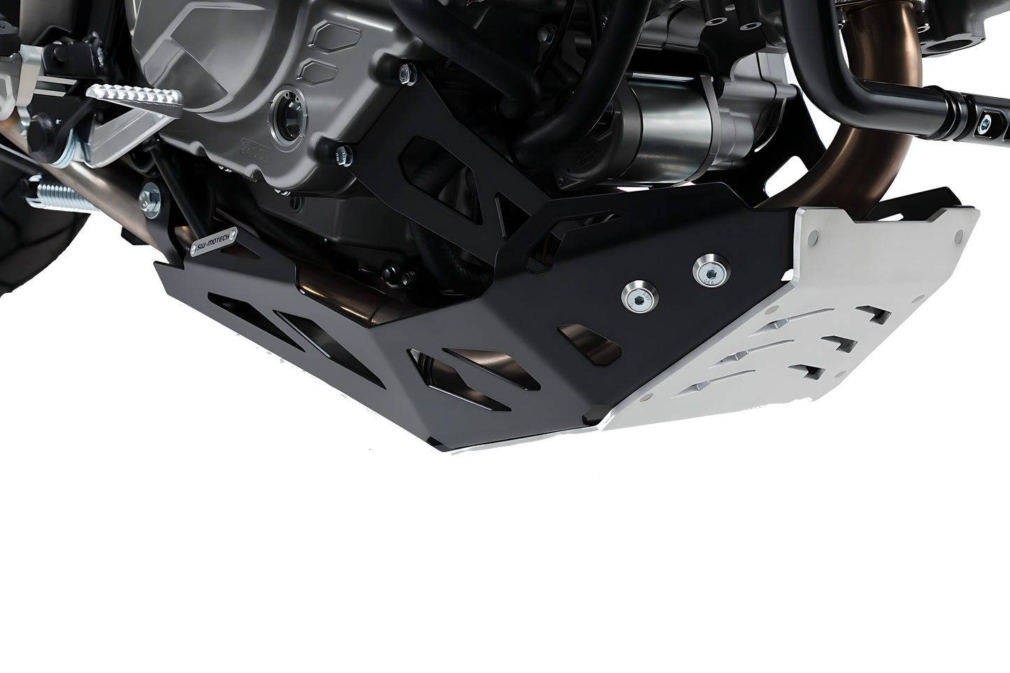 Protector de motor Negro/plateado. Suzuki DL650 (11-) / XT (15-).