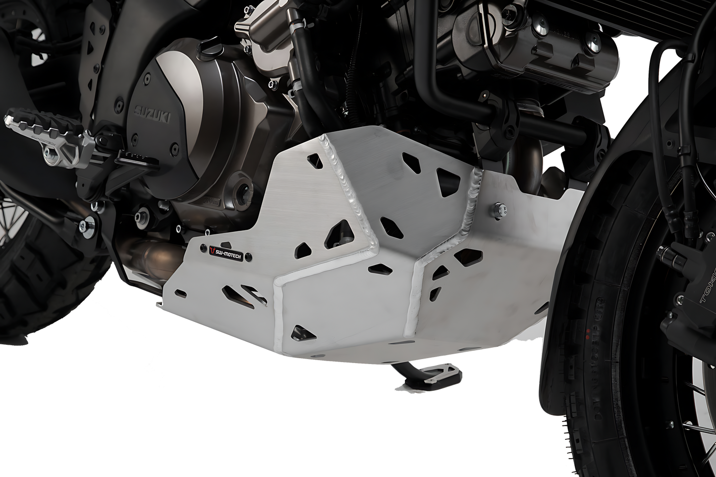 Protector de motor Negro/Plateado. Suzuki V-Strom 1050 (19- ).